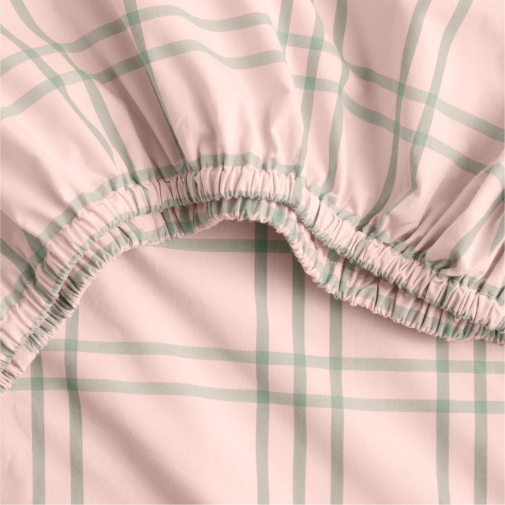 Stax Pale Pink 100% Cotton Baby Crib Fitted Sheet
