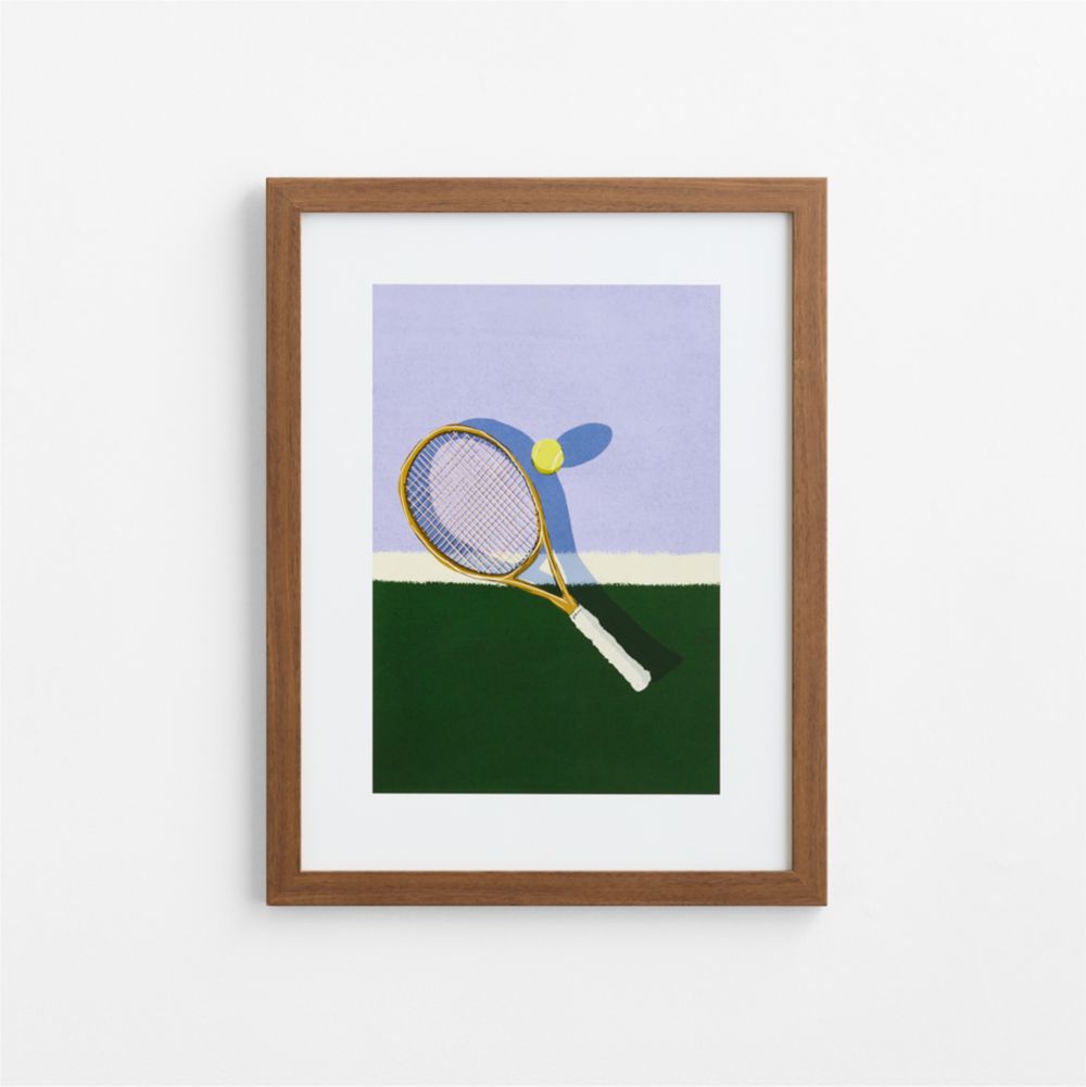 Purple Match Ready Walnut Framed Wall Art Print by Venus Williams
