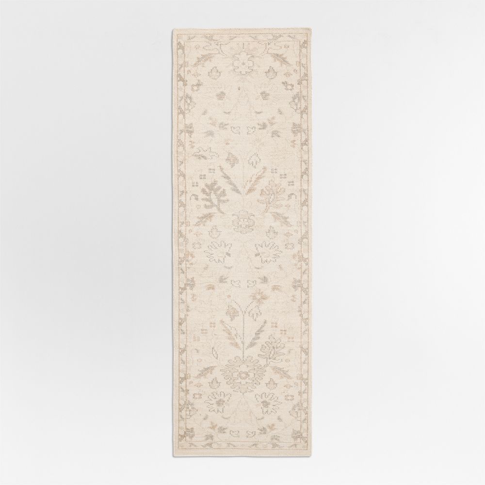 Tavira Performance Traditional Handknotted Ivory Runner Rug 2'10"x9'