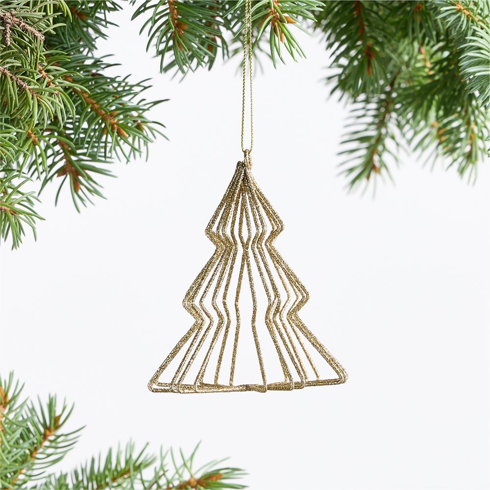 Gold 3D Tree Christmas Ornament
