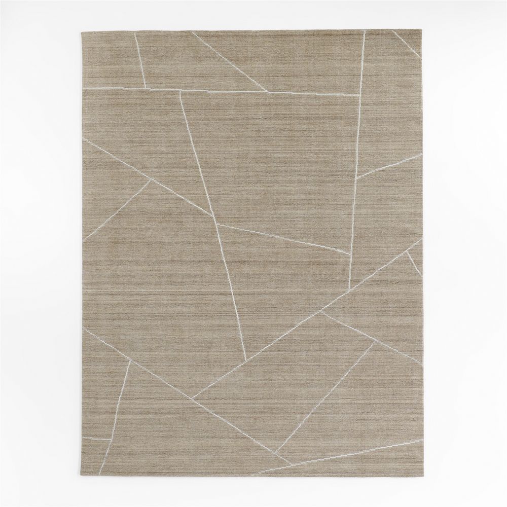 Teramo Performance Handwoven Abstract Taupe Area Rug