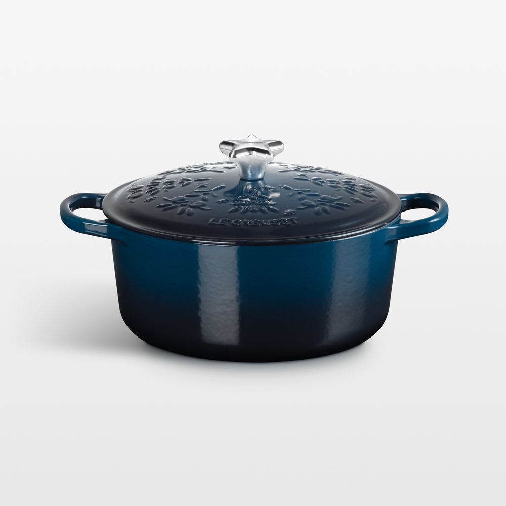 Le Creuset Signature 4.5-Qt. Nuit Tree Embossed Enameled Cast Iron Dutch Oven