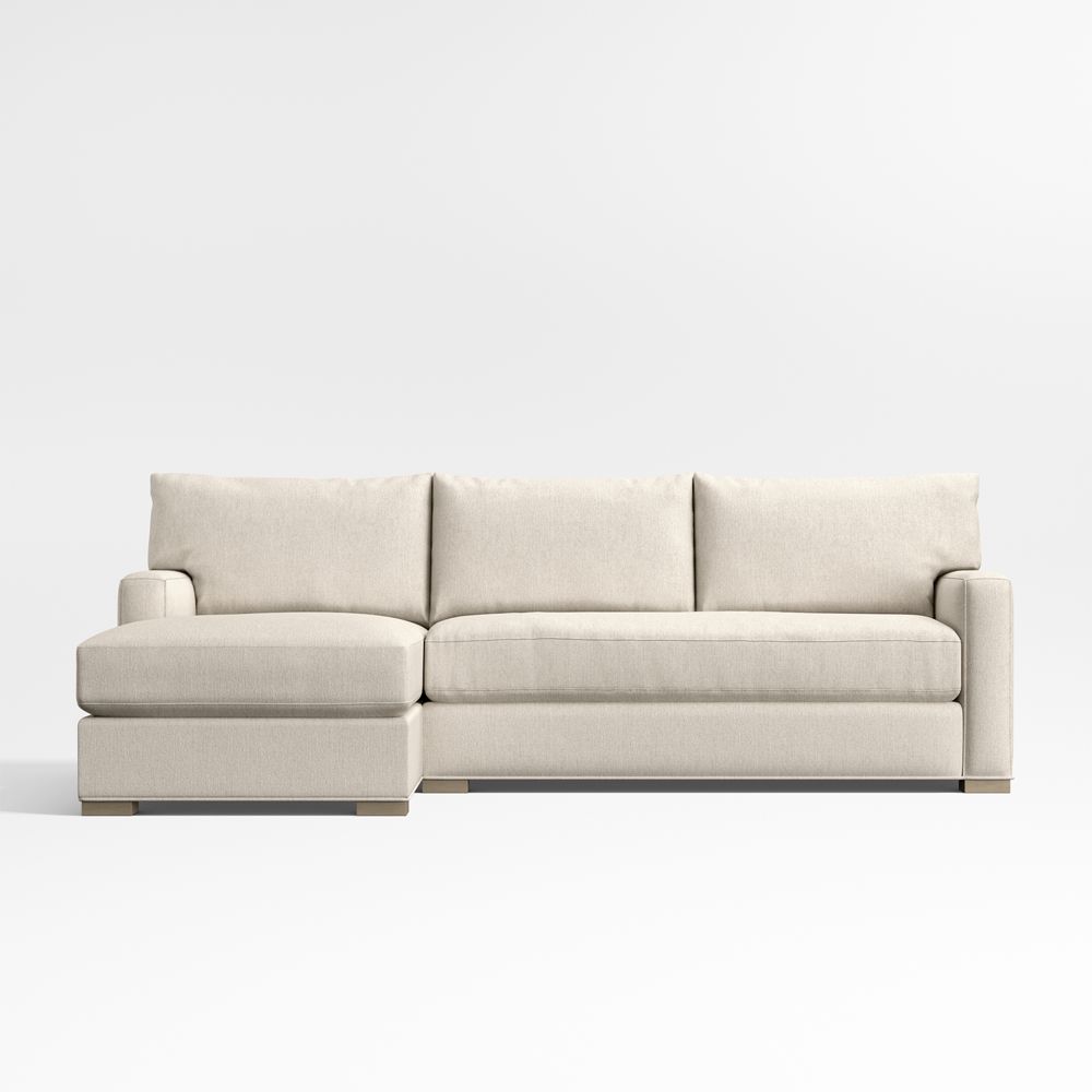 Axis Classic 2-Piece Bench Sectional Sofa with Chaise Lounge
