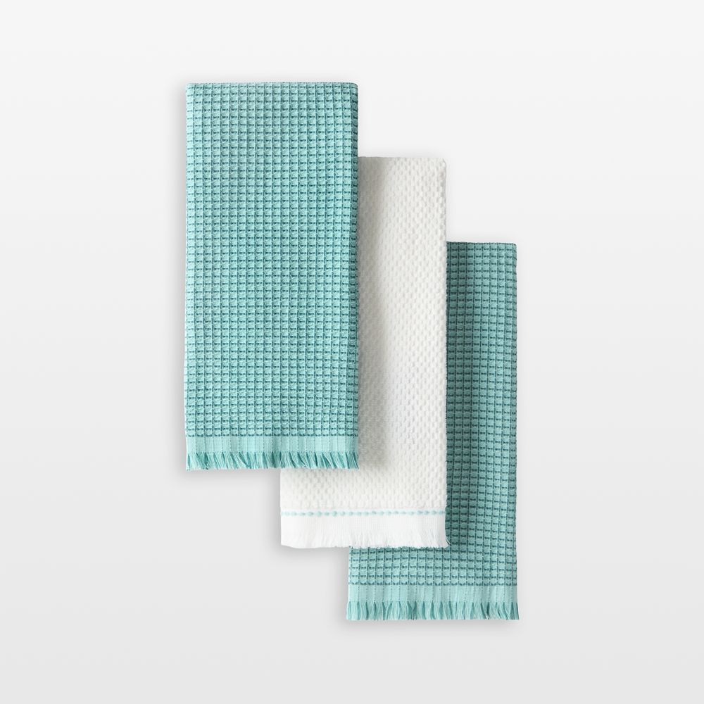 KitchenAid Gourmet Series Mineral Water Gridlines 3-Pack Kitchen Towel Set
