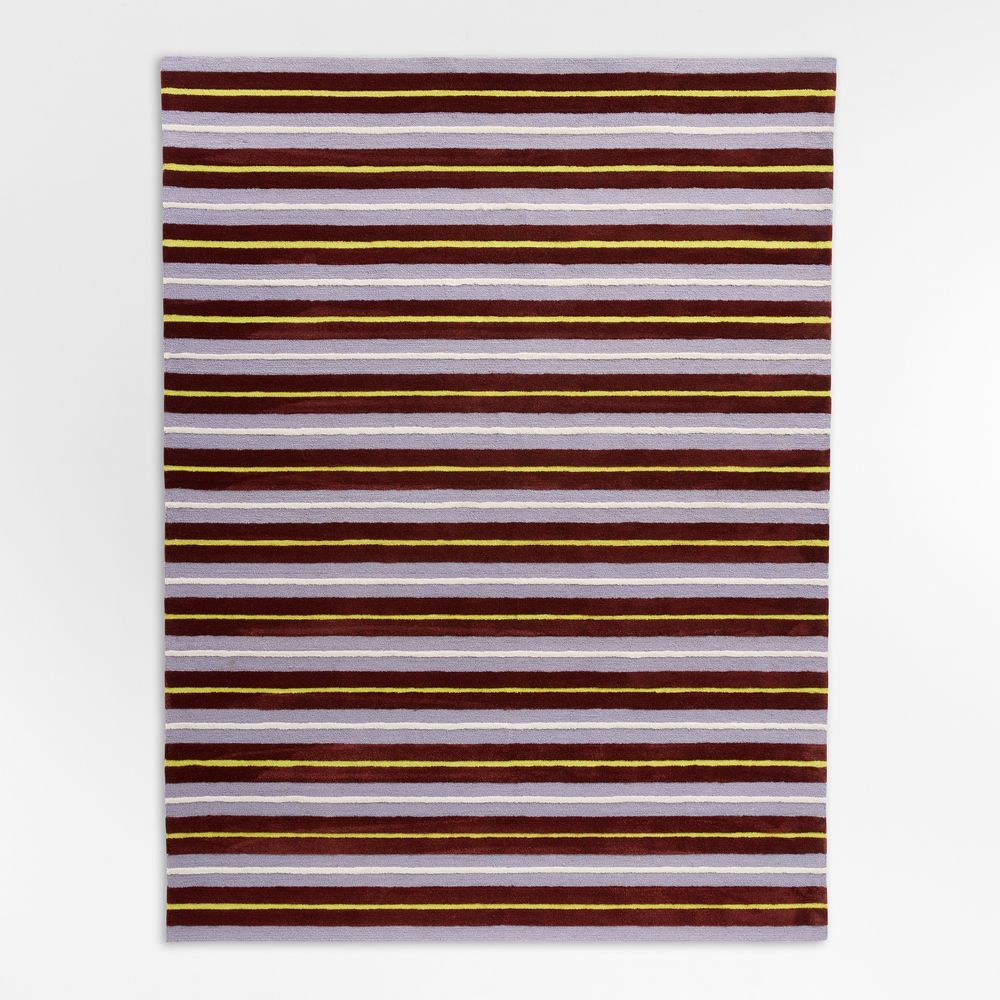 Preppy Stripe Purple Performance Kids Area Rug by Venus Williams