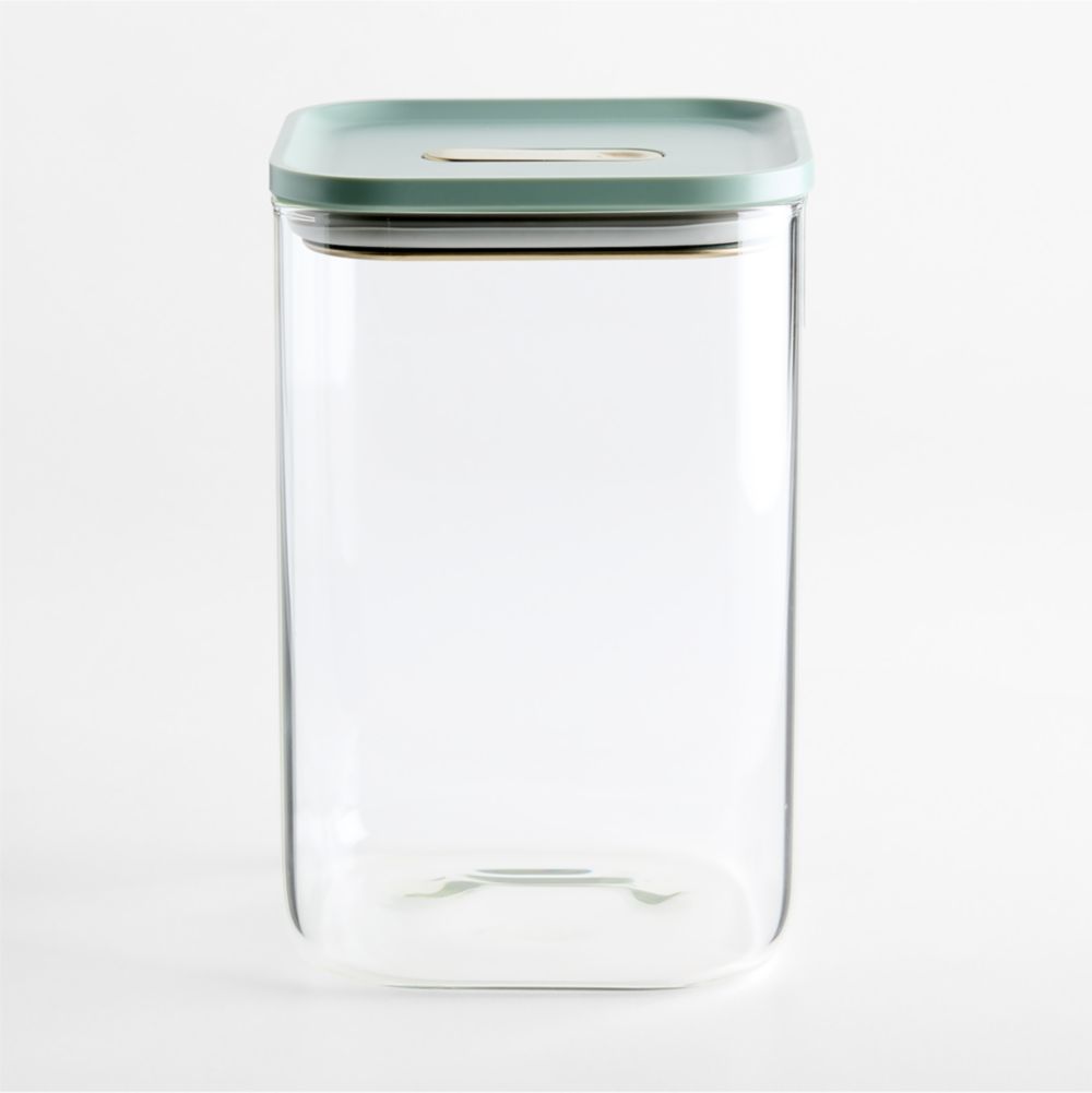 Caraway Coastline Airtight 4.3-Quart Large Glass Food Storage Container with Plastic and Silicone Lid