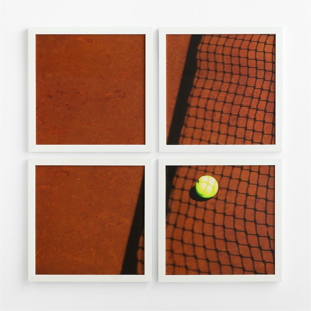 Clay Court Quadrant Wall Art on Maple Wood 40" x 40" by Venus Williams
