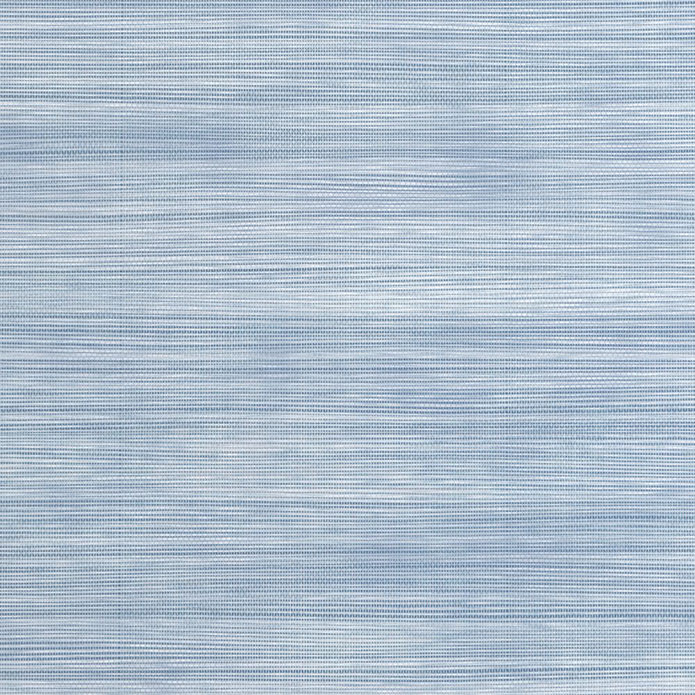 Savannah Cornflower Blue Sisal Grasscloth Wallpaper
