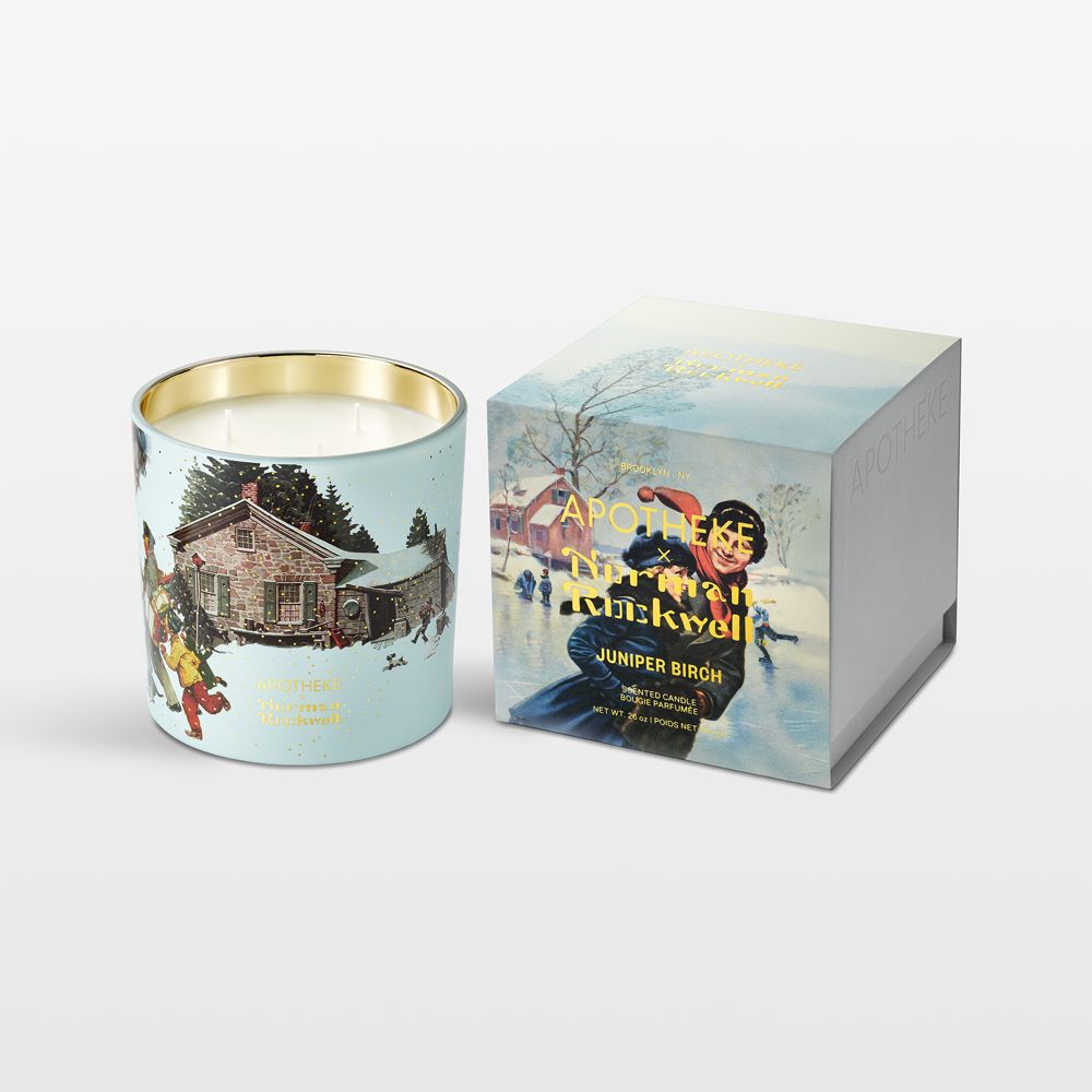 Apotheke x Norman Rockwell Juniper Birch 3-Wick Scented Candle