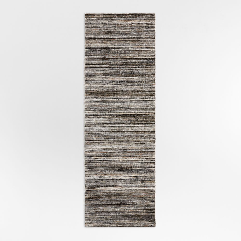 Antwerp Performance Handwoven Charcoal Grey Runner Rug 2'10"x9'
