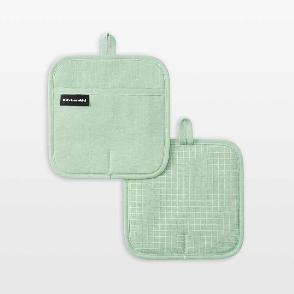 KitchenAid Gourmet Series Pistachio Gridlines 2-Pack Potholder Set
