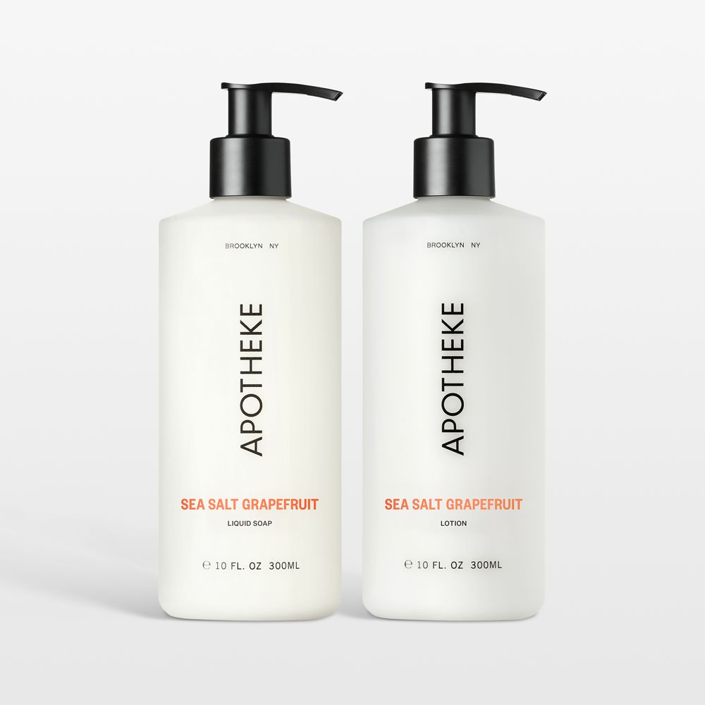 Apotheke Sea Salt Grapefruit Scented Soap and Lotion Bundle