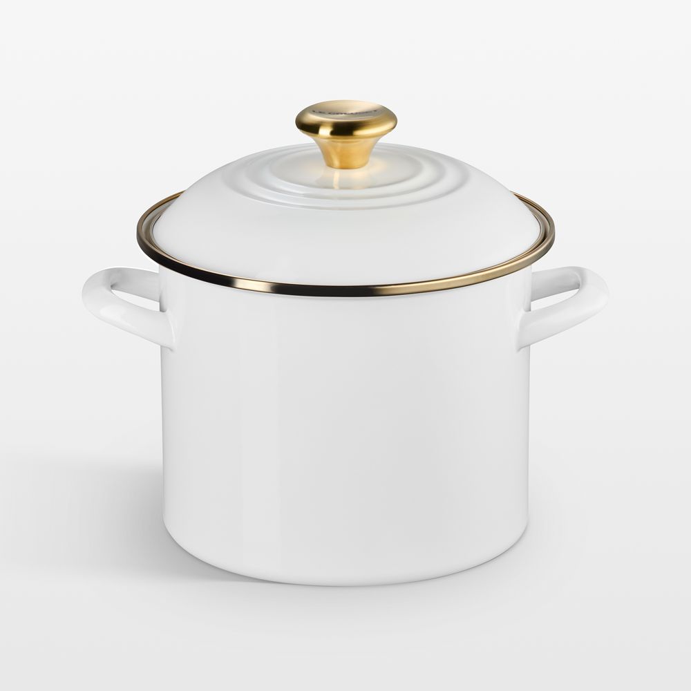 Le Creuset 6-Qt. White Enameled Stockpot