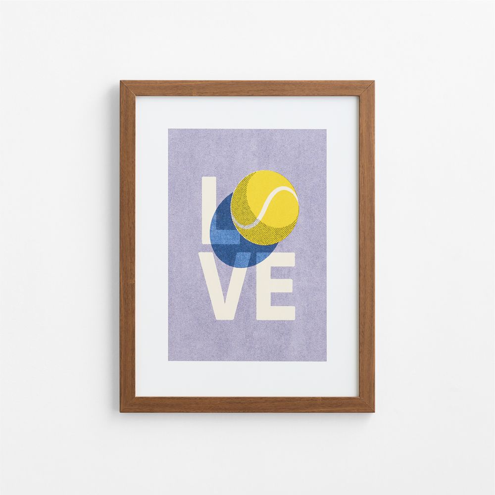 Purple Love, All Walnut Framed Wall Art Print by Venus Williams