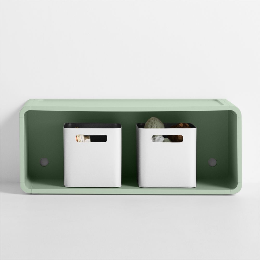 Scout Sage Green Wood Kids Stackable Bookshelf