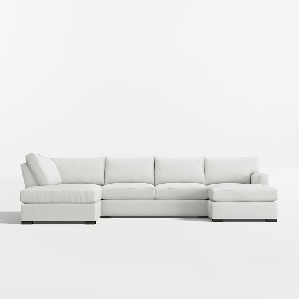 Axis 3-Piece U-Shaped Sectional Sofa with Left-Arm Corner Bumper