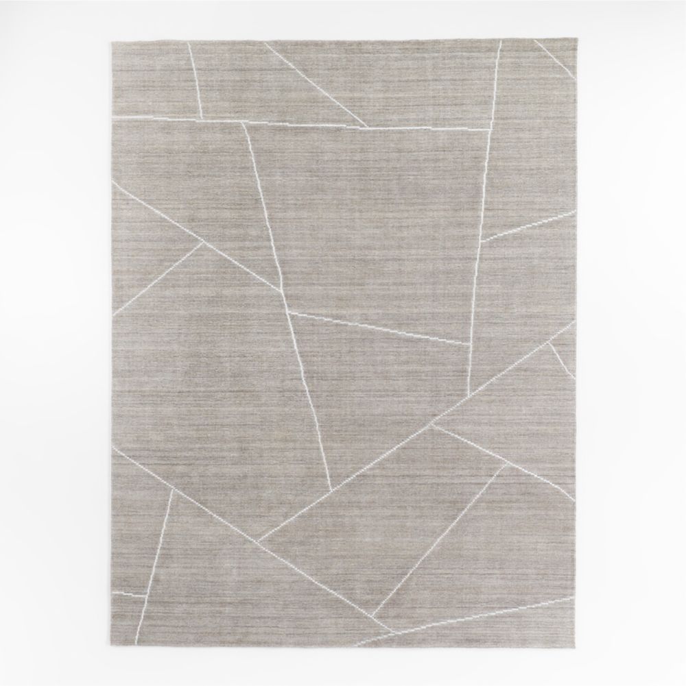 Teramo Performance Handwoven Abstract Grey Area Rug