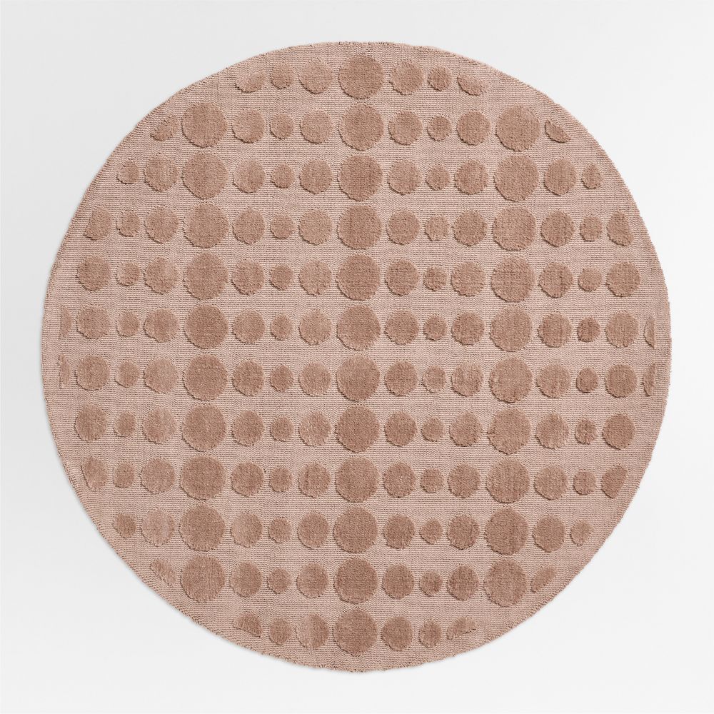 Geo Dotty Rosy Lilac Performance Kids 5' Round Area Rug