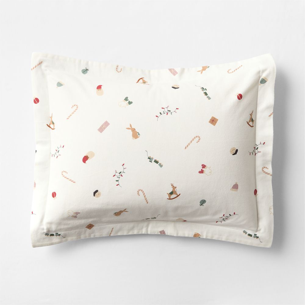 Supercozy Merry Moments Christmas 100% Organic Cotton Flannel Kids Pillow Sham