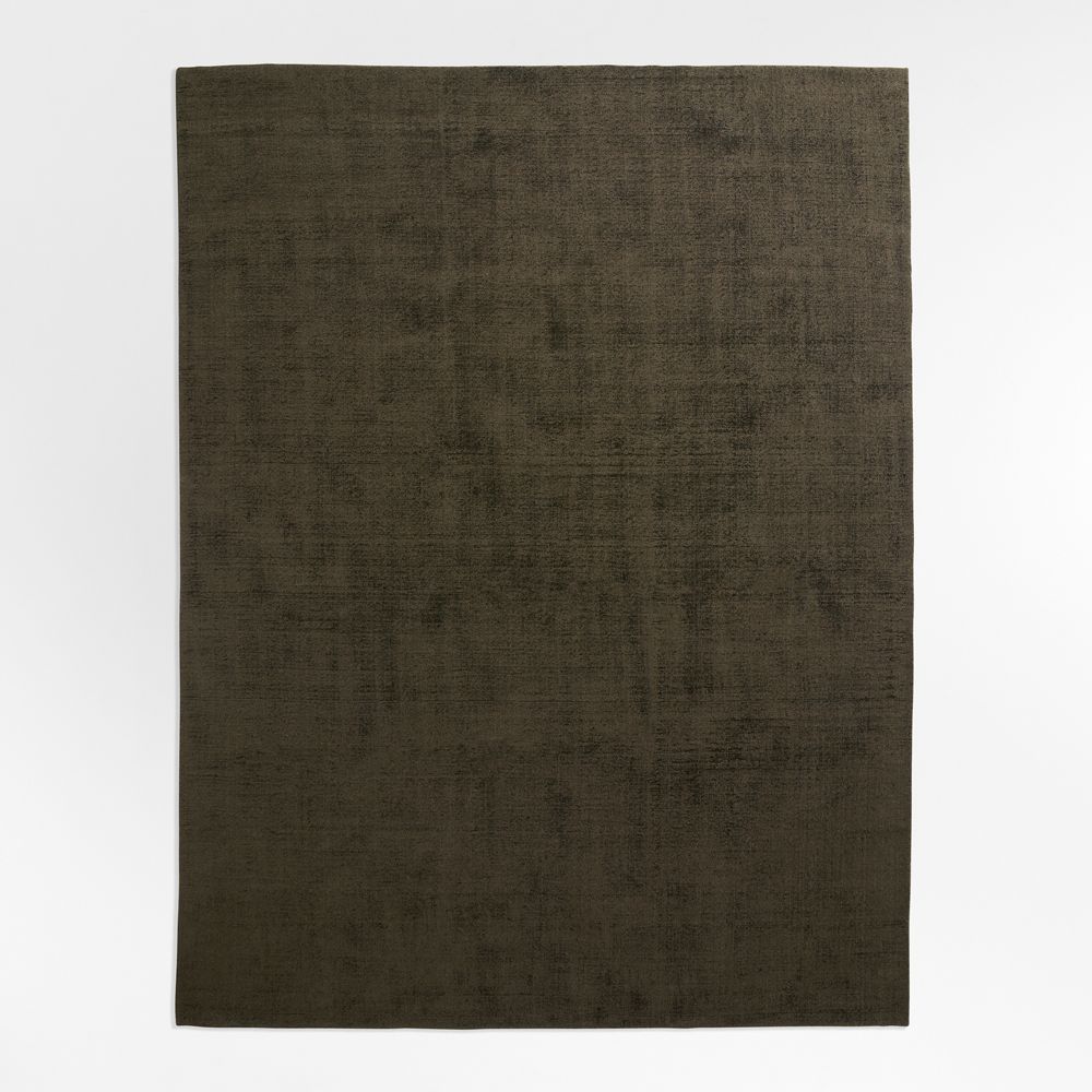 Laval Performance Handwoven Dark Green Rug