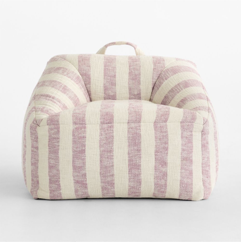 Charlie Sunset Purple Striped Organic Cotton Kids Lounge Chair
