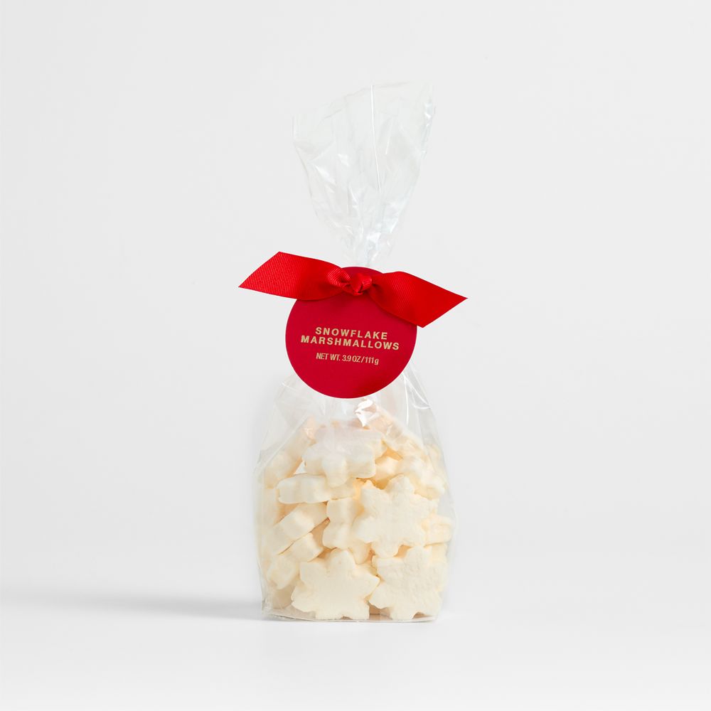 Mini White Snowflake Marshmallows in Gift Bag