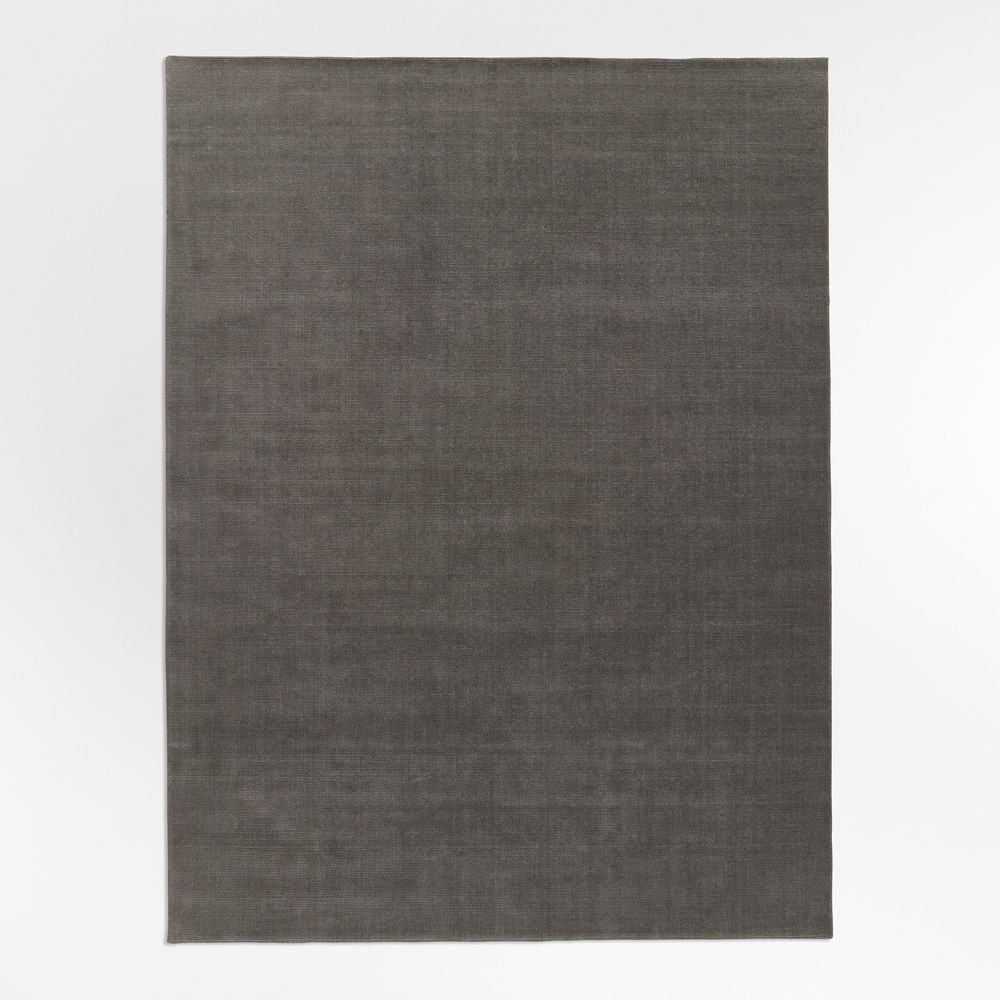 Windsor Wool Handwoven Charcoal Grey Rug