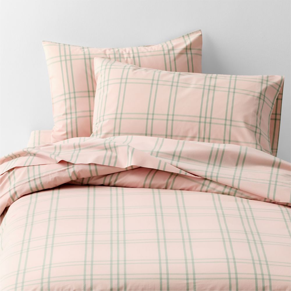 Stax Pale Pink 100% Organic Cotton Kids Duvet Cover