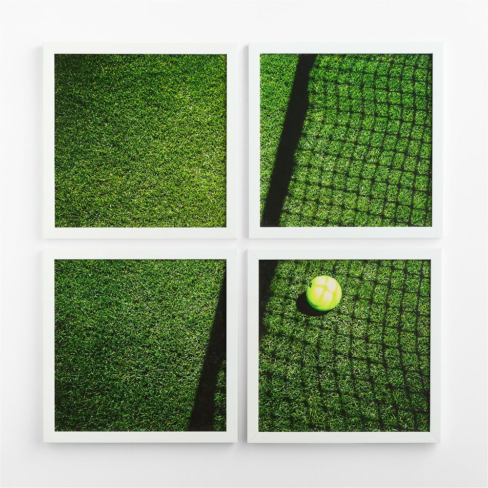 Grass Court Quadrant Wall Art on Maple Wood 40" x 40" by Venus Williams