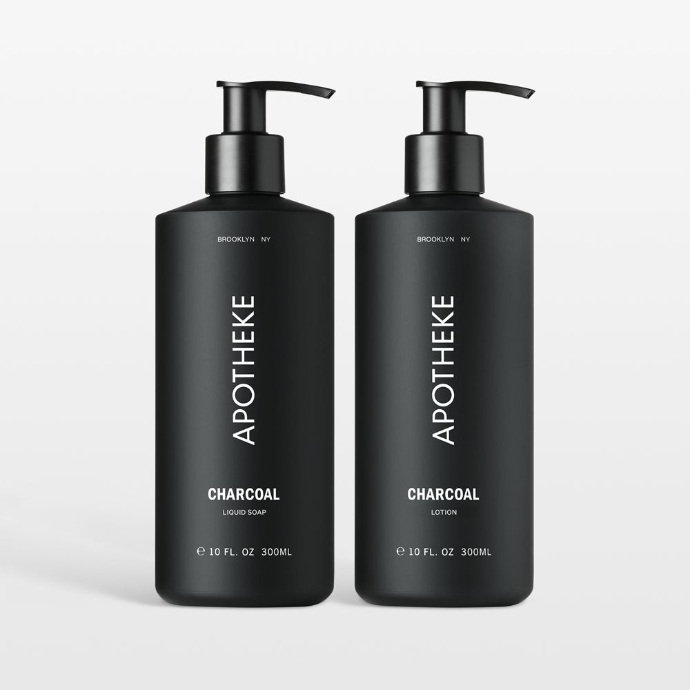Apotheke Charcoal Scented Soap and Lotion Bundle
