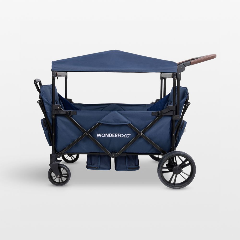 Wonderfold X4R Navy Blue 4 Seater Kids Stroller Wagon