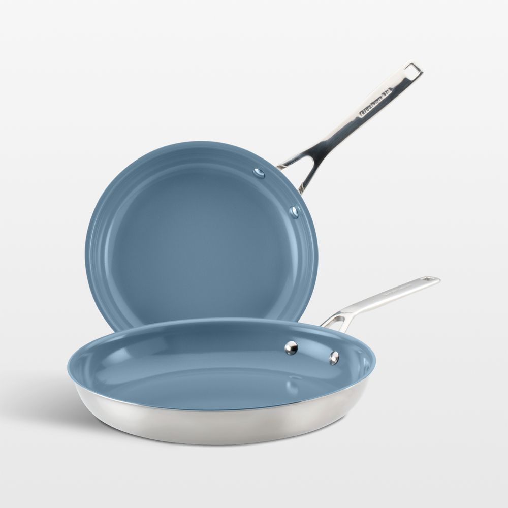 KitchenAid Design Series Luminaire Ceramic Nonstick 10" and 12" Fry Pans Set
