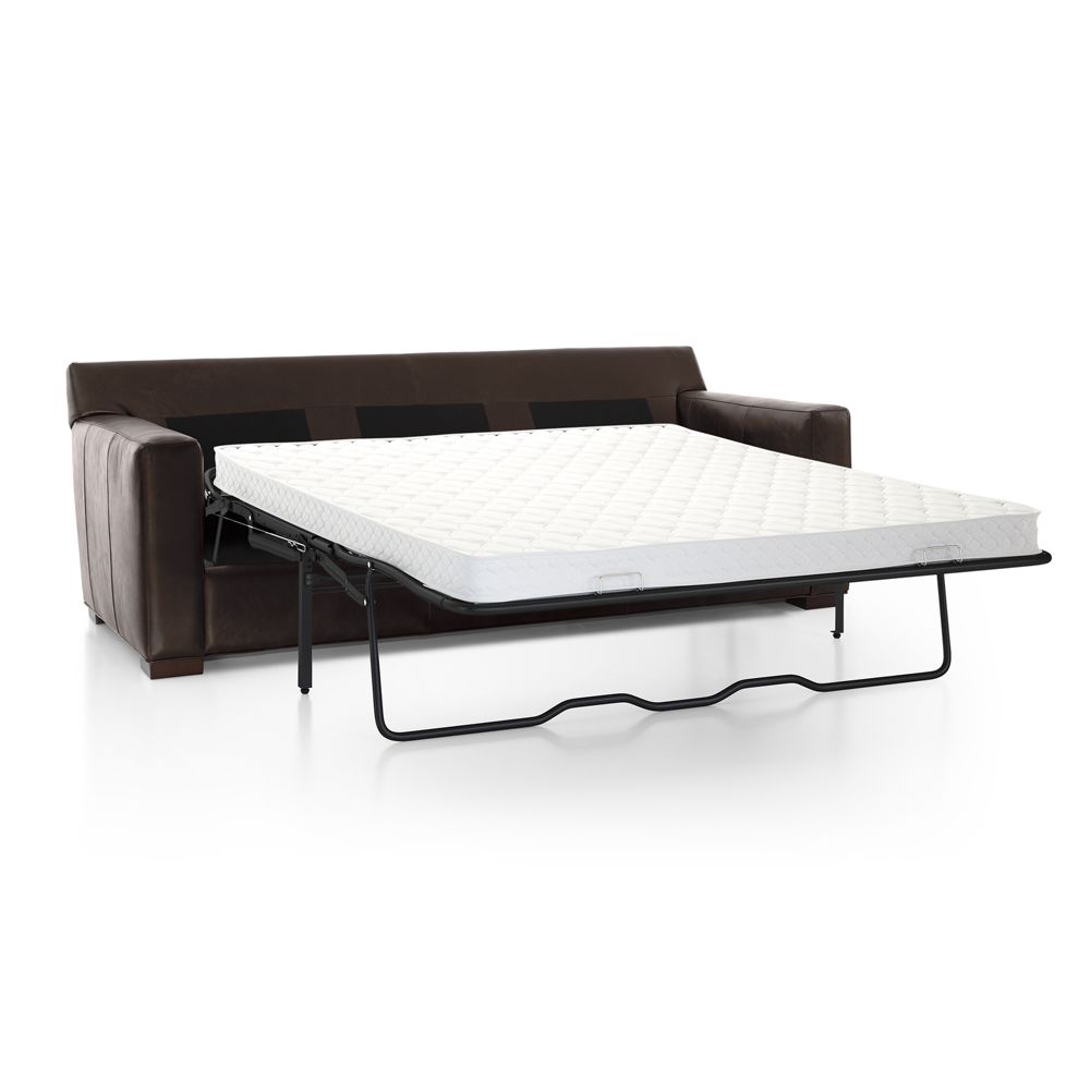 Alternative view of Axis 88" Leather Left-Arm Storage Chaise Lounge Queen Sleeper Sectional Sofa