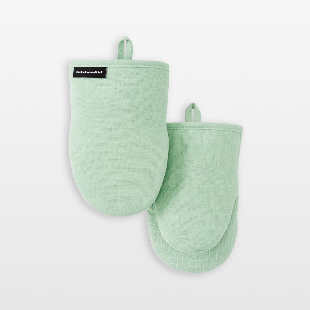 KitchenAid Gourmet Series Pistachio Gridlines 2-Pack Mini Mitt Set