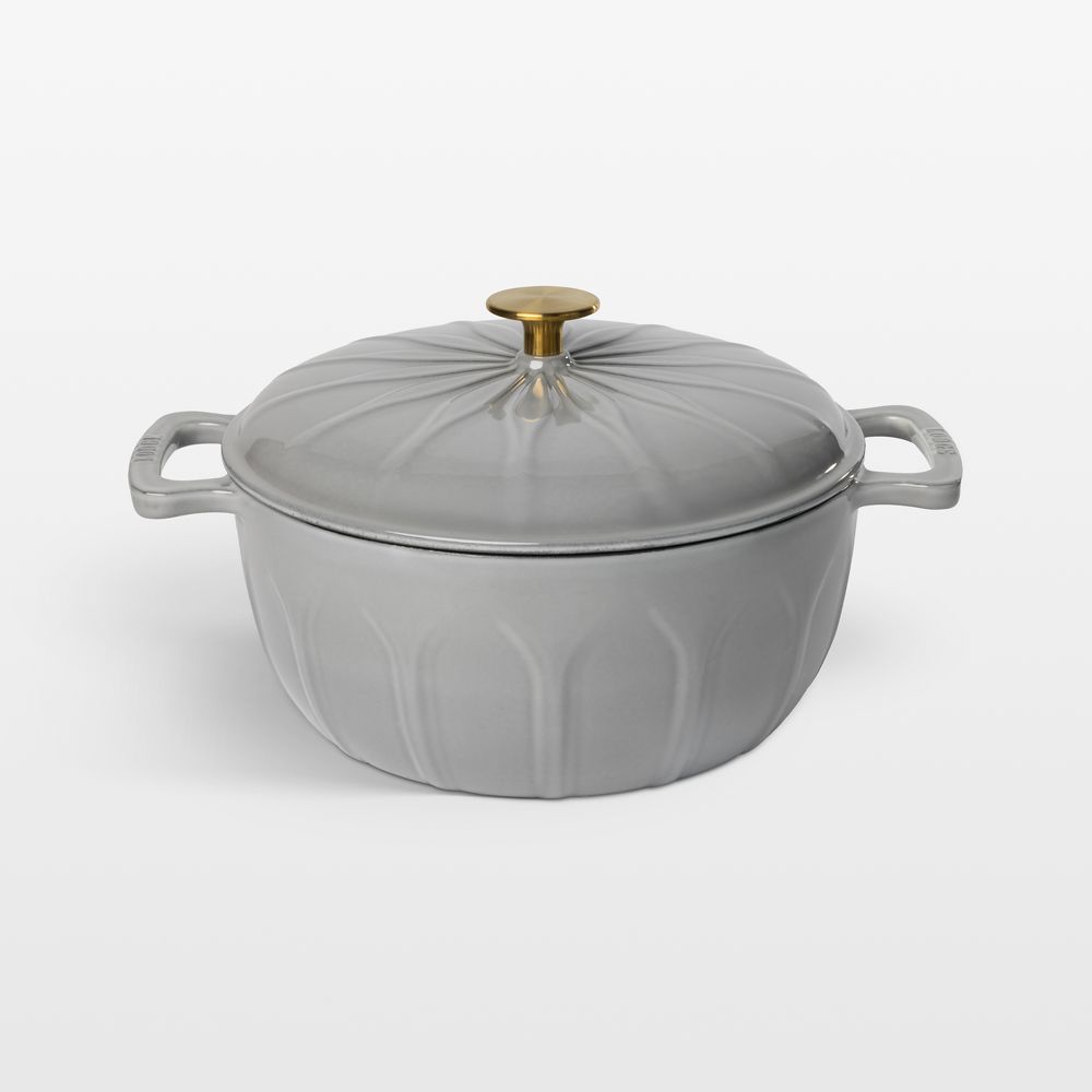 Lodge 6-Qt. Smoke Luxe Enamel Dutch Oven with Gold Knob