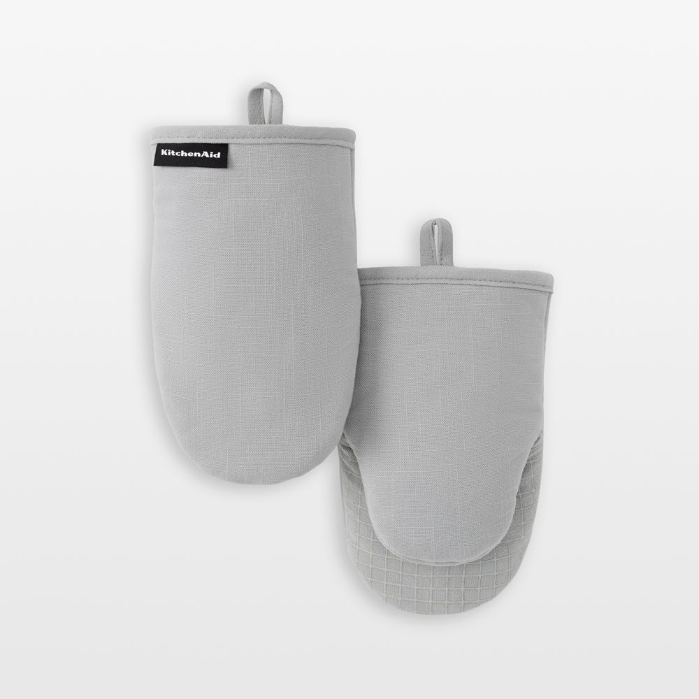 KitchenAid Gourmet Series Grey Gridlines 2-Pack Mini Mitt Set