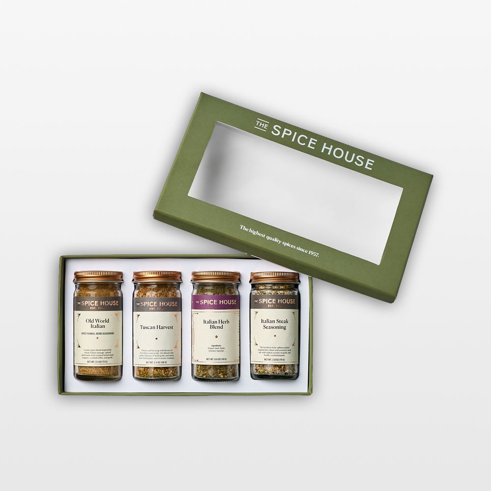 The Spice House 4-Jar Taste of Italy Seasoning Set