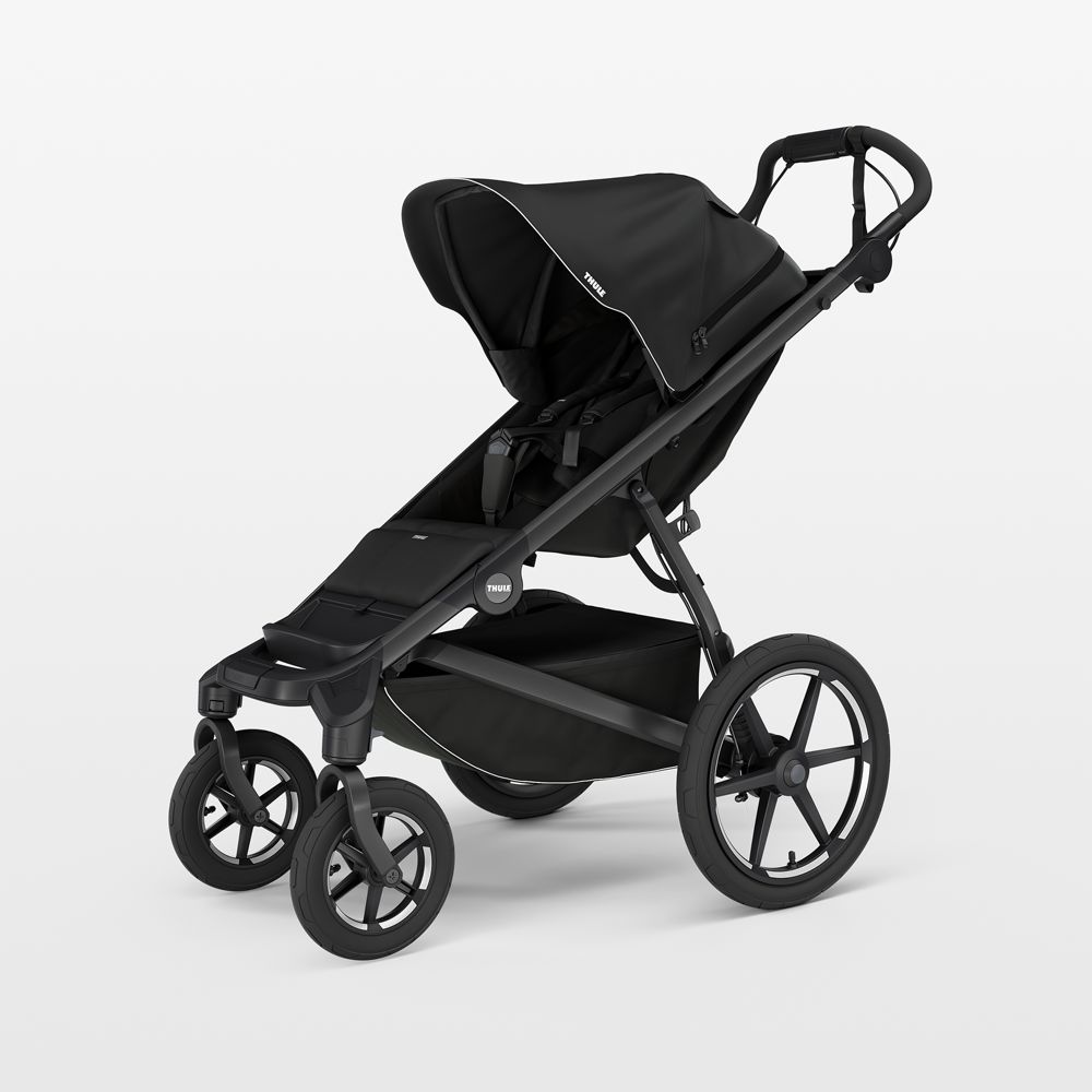 Thule Urban Glide Black 4-Wheel Newborn Stroller with Magnetic Buckle