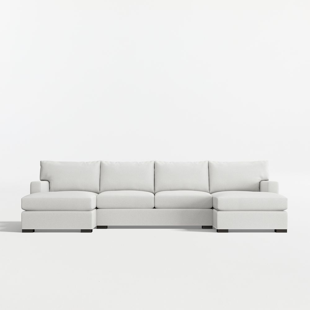 Axis 3-Piece U-Shaped Sectional Sofa with Double Chaise Lounge