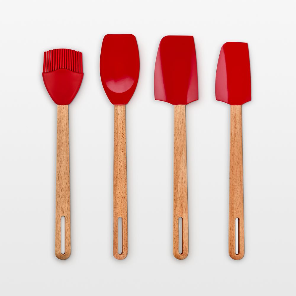 Le Creuset Signature 4-Piece Cerise Silicone Tool Set