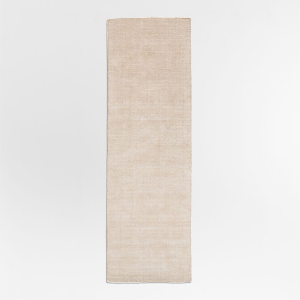 Monaco Performance Handwoven Beige Runner Rug 2'10"x9'