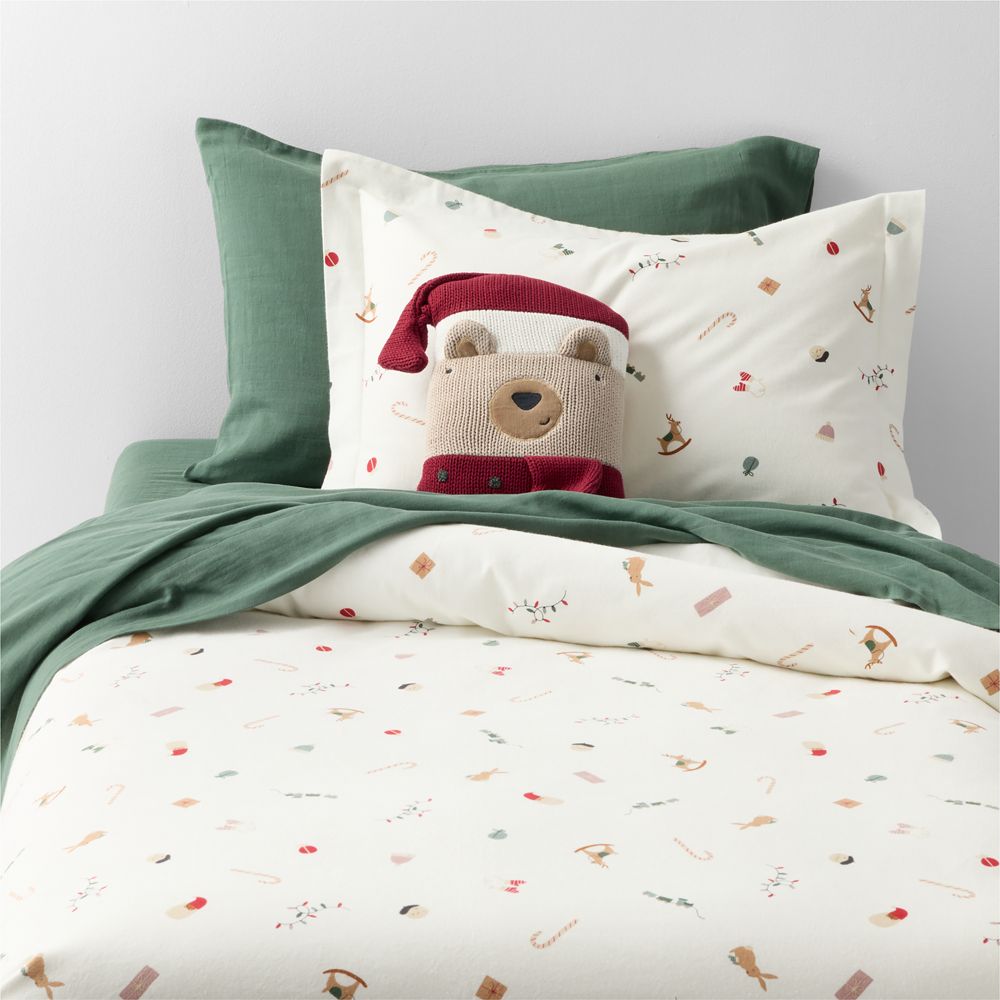 Supercozy Merry Moments Christmas 100% Organic Cotton Flannel Kids Duvet Cover