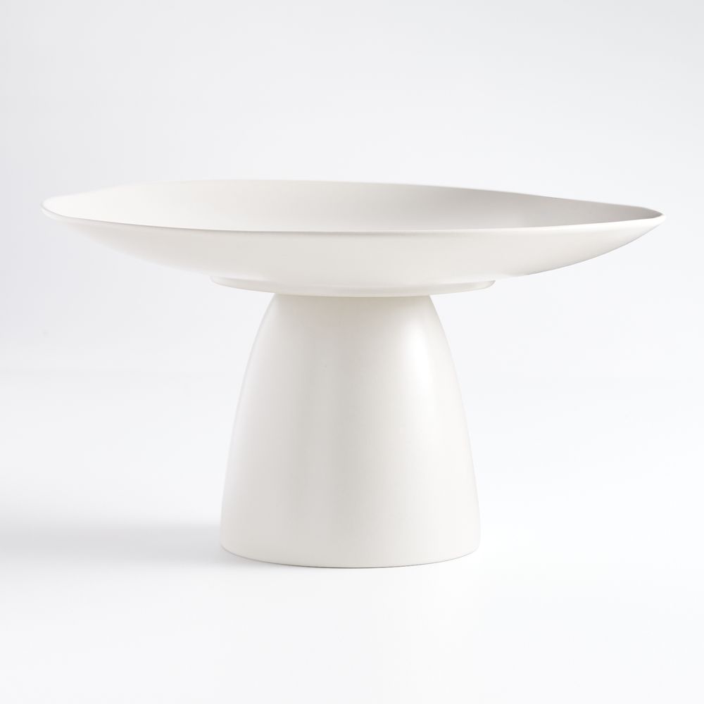 Craft Linen Cream Stoneware Pedestal