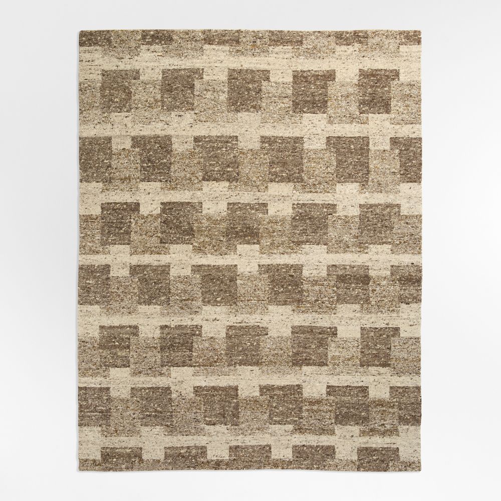 Rye Wool Handknotted Brown Rug