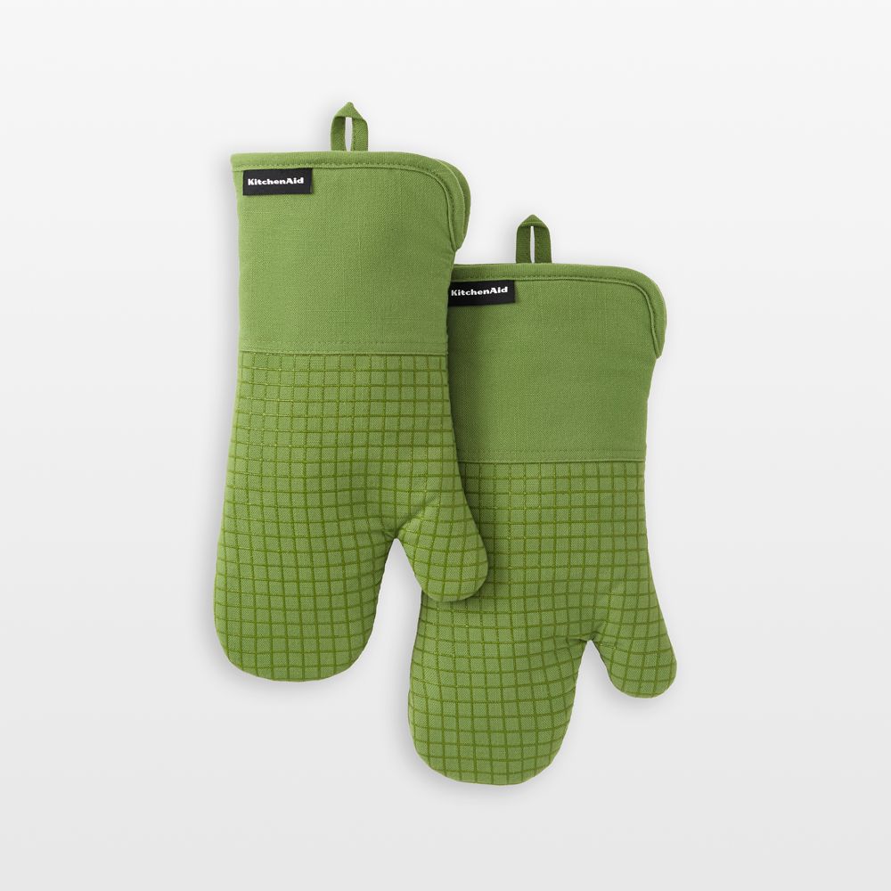 KitchenAid Gourmet Series Matcha Gridlines 2-Pack Oven Mitt Set