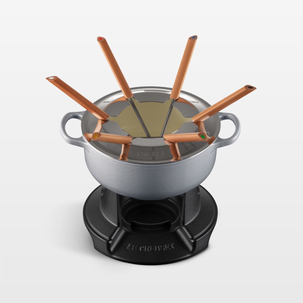 Le Creuset Signature 2.5-Qt. Chateau Enameled Cast Fondue Set