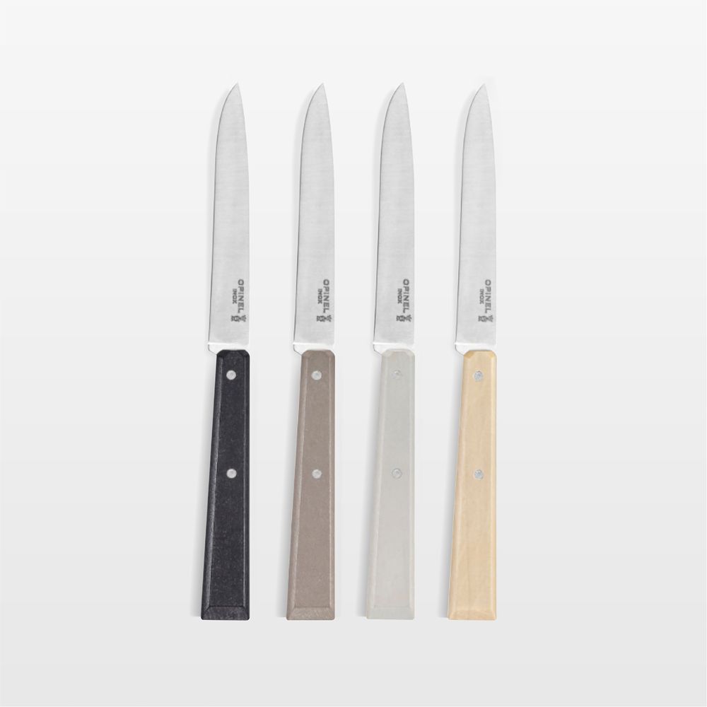 Opinel Non-Serrated Mineral Bon Appetit Steak Knifes, Set of 4