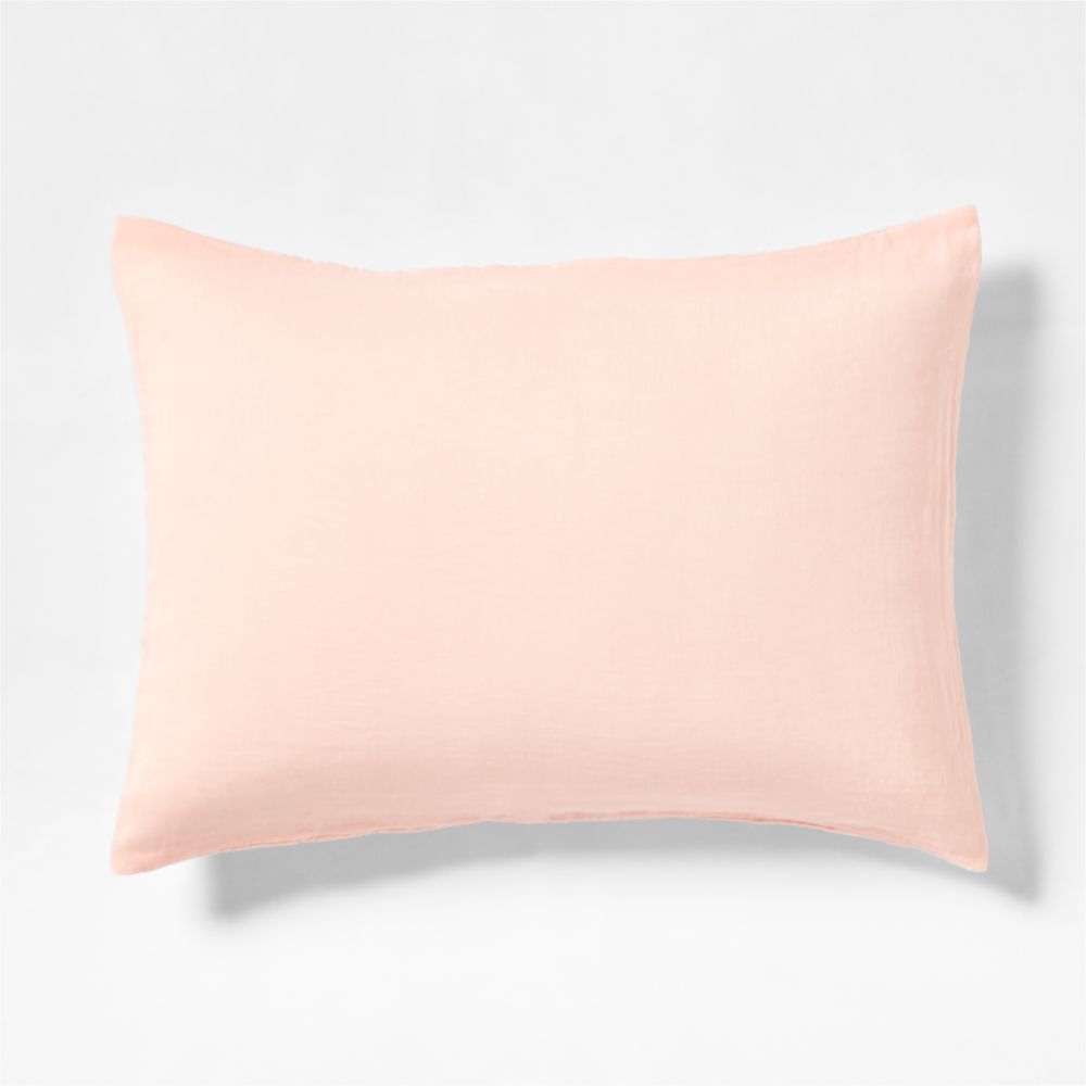 Supersoft Pale Pink Organic Cotton Gauze Kids Pillow Sham