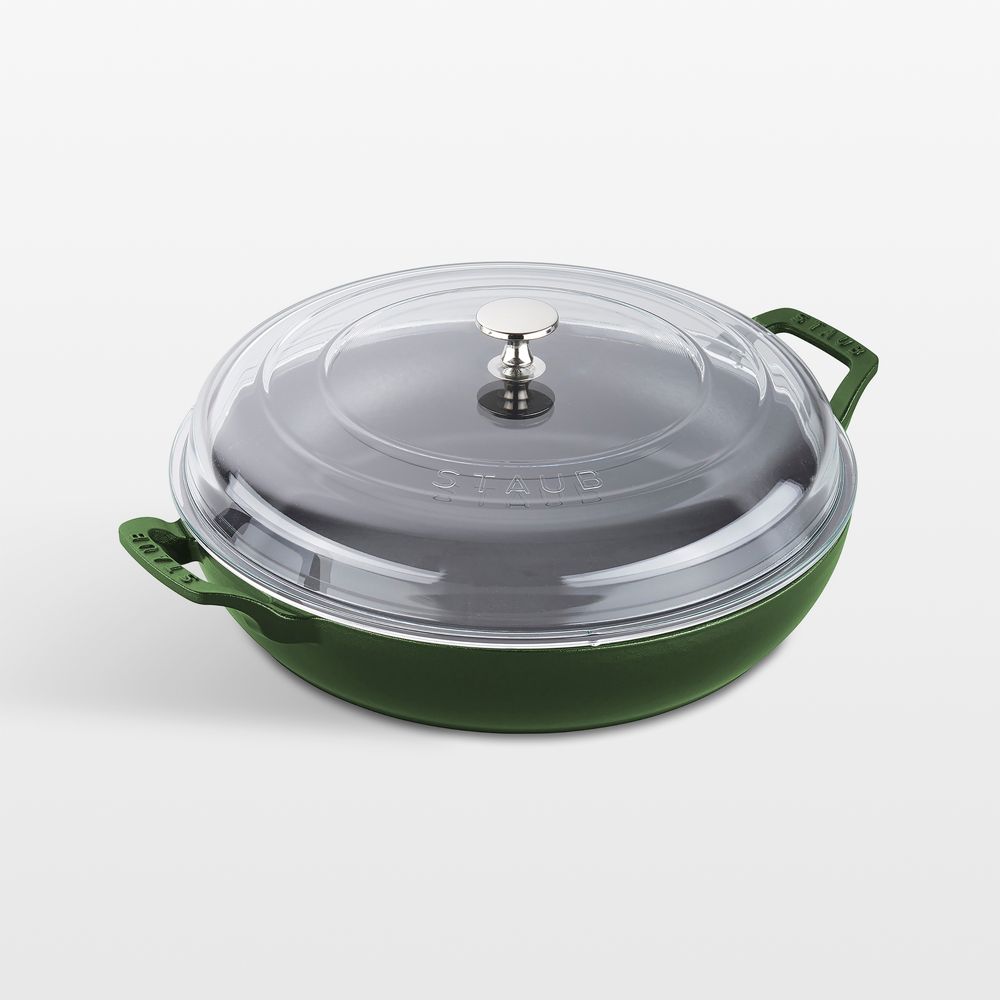 Staub 3.5-Qt. Basil Braiser with Glass Lid