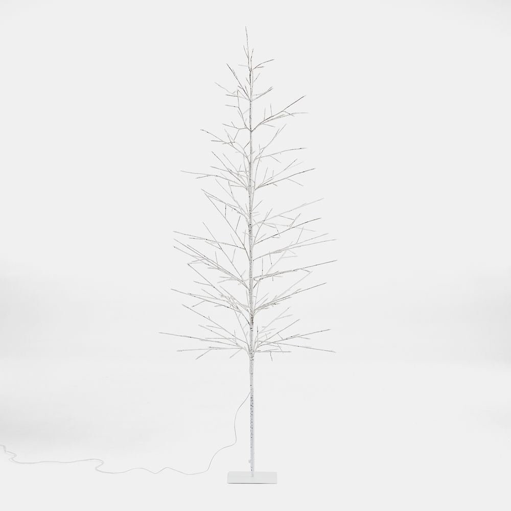 Pre-Lit LED 7' Faux Holiday Birch Tree